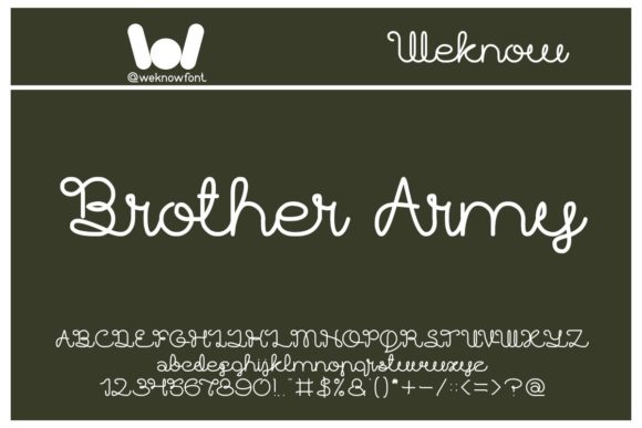 Brother Army: A Handwritten Typeface for Digital Design