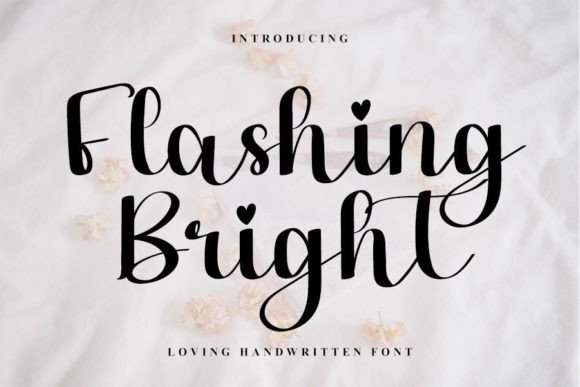 Flashing Bright: A Handwritten Font for Editorial Elegance