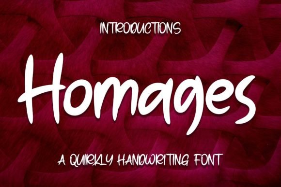 Homages Font: A Delicate Handwritten Typeface for Branding Projects