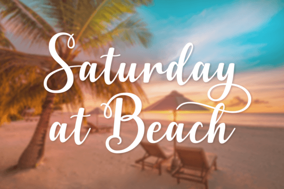 Saturday at Beach: A Script Font for Editorial Elegance